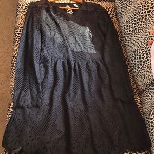 Lace crochet skater A-line dress (XL)